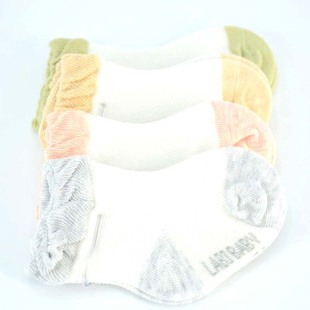 拉比袜子棉纯棉男童女童春夏网眼新生儿袜2双装 6个月 婴儿袜0