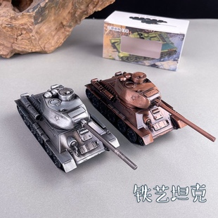 金属t34坦克玩具合金爆款 军事模型家居铁艺摆件儿童礼品热卖