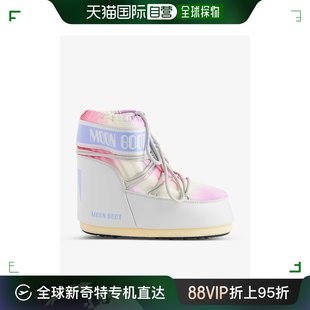 Moon 香港直邮潮奢 女士Icon Boot 品牌印花梭织雪地靴子 月亮靴