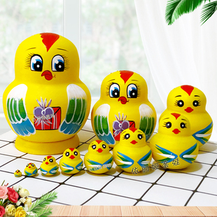 小肚10层俄罗斯套娃玩具实木玩具礼品儿童礼物旅游纪念品摆件