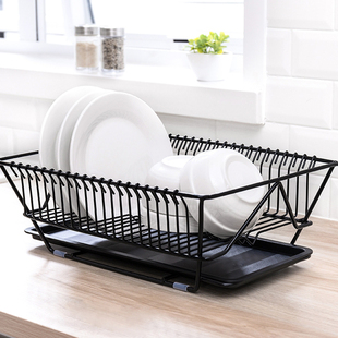 滴水碗碟架晾碗沥水架不锈钢厨房收纳置物免打孔碗筷餐具碗盘架子