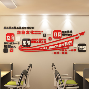 办公室励志标语3d立体墙贴画公司企业文化墙激励文字墙面装 饰自粘