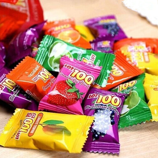 马来西亚LOT100一百份果汁软糖500g散装 什果芒果糖QQ橡皮糖喜糖果