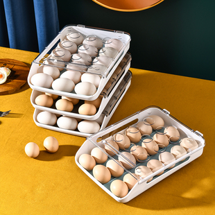 邦佳宜厨房放鸡蛋 鸡蛋保鲜盒子 收纳盒滚动冰箱专用大容量抽屉式