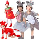 儿童小老鼠演出服装 幼儿园小老鼠吃辣椒舞台表演服儿童动物服猫鼠