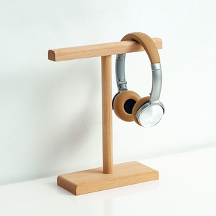 桌面可定制头戴式 耳麦挂架展示托架饰品架子 实木耳机支架立体式