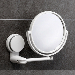 免打孔浴室镜壁挂式 折叠镜子化妆镜卫生间贴墙伸缩镜美容镜双面镜