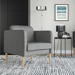 济南IKEA宜家单人沙发扶手椅休闲椅维卡拜卡布艺简约国内代购 舒适