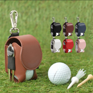 日韩高尔夫迷你双球包PU高尔夫球包高尔夫小腰包小球袋配件包
