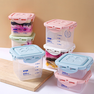 奶酪蛋糕盒甜品慕斯千层豆乳打包盒保鲜盒打包盒密封罐食品级pp5