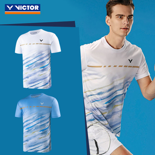 新款 victor胜利羽毛球服夏季 速干T恤透气 男女款 威克多运动服短袖