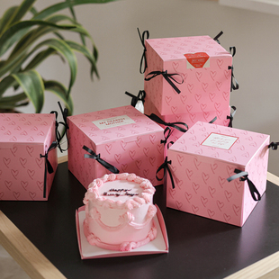 情人节4寸蛋糕盒烘焙甜点提拉米苏千层下午茶面包母亲节礼盒定制