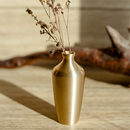 现代简约客厅摆件轻奢拉丝工艺抗氧化黄铜花瓶北欧家居装 饰插花器