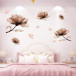 花卉墙纸壁纸自粘卧室温馨床头背景墙客厅海报墙贴画墙上创意贴纸