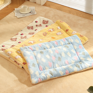 宠物毛毯猫咪毯子四季 保暖 通用睡垫棉垫睡觉用猫窝猫垫狗垫子冬季