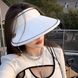 韩国网红防紫外线UV空顶帽子女夏季 户外防晒太阳帽ins潮遮阳 时尚