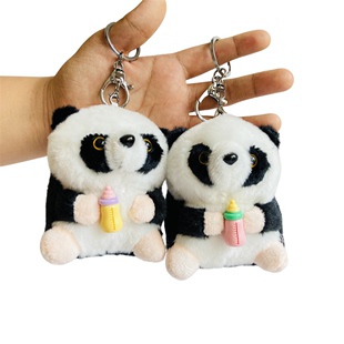 可爱小奶熊猫公仔毛绒布偶迷你小号熊猫宝宝儿童书包挂件钥匙扣女