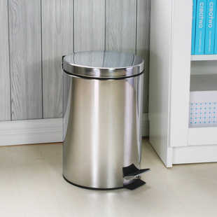 特优佳不锈钢垃圾桶脚踏式 创意家用卫生间厨房客厅卧室有盖 欧式