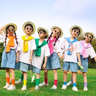 六一儿童表演服装 幼儿园毕业照舞蹈大合唱小学生啦啦队团体演出服