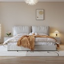 大象耳朵软包床baxter现代简约轻奢网红床储物卧室大床多色实木床