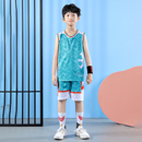 篮球服套装 男舒适透气无袖 218 背心儿童比赛训练队服定制印制衣JL