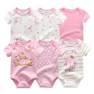 2023 Baby Cotton Born Set New Girl Clothes Bodysuits 6Pieces