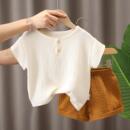 婴儿衣服夏天薄款 纯棉纱布男孩套装 两件套三 一岁半女宝宝夏装 短袖
