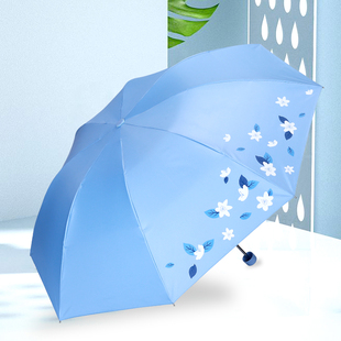 天堂伞银胶防晒防紫外线遮阳伞三折小清新雨伞晴雨两用伞定做广告