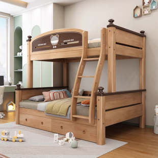 实木儿童床上下铺双层床加厚双人高低子母床成人上下床木床可拆分
