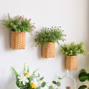 墙上花篮壁挂向日葵假花创意餐厅墙面壁饰挂件家居客厅背景墙