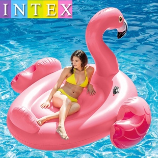 正品 INTEX儿童水上充气坐骑成人游泳动物座骑火烈鸟大黄鸭大天鹅