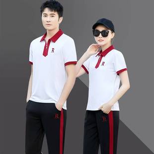 男士 男女韩版 官方潮牌运动套装 夏季 短袖 休闲两件套女 情侣运动服装
