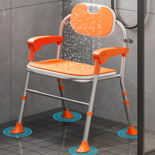 新款 老年人卫生间淋浴椅沐浴凳 老人孕妇浴室专用洗澡椅可折叠日式
