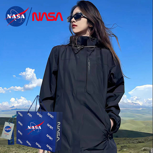 NASA春秋季 冲锋衣女三合一可拆卸两件套软壳防风防水登山服外套男