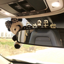 可爱熊猫汽车装 饰中控屏幕反光后视镜摆件车载公仔车内饰品摆件女