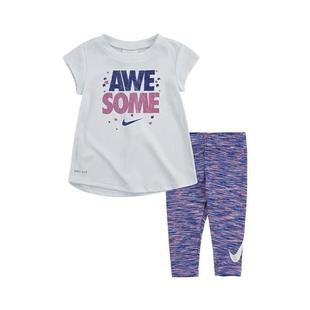 长裤 耐克Nike女童女孩儿童短袖 7岁正品 套装 JX6G470G 舒适印花3