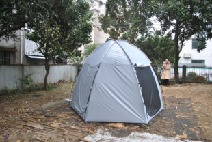 防风防水防晒6人帐篷 6人六角帐篷 六角大帐篷 6人家庭露营帐篷