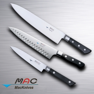 Mac真久作主厨牛刀三件套装 水果刀日本进口厨师料理刀MTH80 牛刀