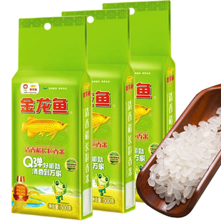 金龙鱼长粒香米粳米东北大米新米500g真空包装 用米 米展会房产促销
