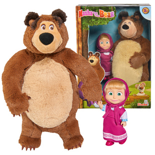 MashaBear玛莎和熊玩偶公仔 毛绒玩具女孩儿童生日礼物毛毛熊抱枕