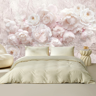 床头花卉贴画美容院自粘壁画美甲店壁纸客厅墙纸卧室背景墙贴纸