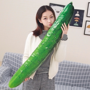 促销 仿真黄瓜3D创意水果蔬菜抱枕公仔玩偶整蛊搞怪毛绒玩具韩国萌