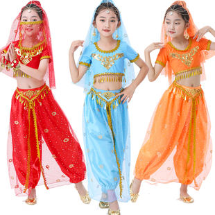 儿童印度舞服装 少儿异域风情演出服表演服 女童肚皮舞茉莉公主服装