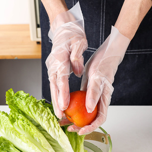 一次性手套 食品级tpe透明加厚家用厨房餐饮烘焙防油防护
