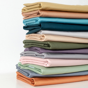 A类母婴级140支新疆长绒棉床单单件简约纯色贡缎单人双人被单单品