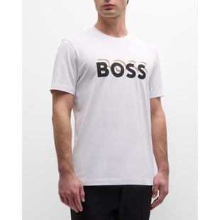 Boss 男士 休闲Cotton 代购 时尚 衬衫 2024新款 正品 Stretch 白色短袖