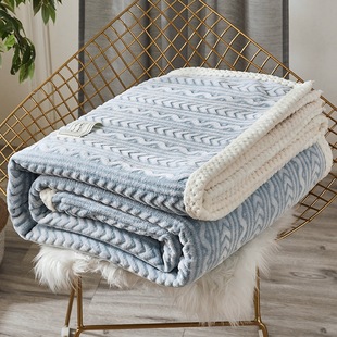 加厚法兰珊瑚绒毯毛毯冬季 午休盖毯铺床上用办公室午睡小毯子床单