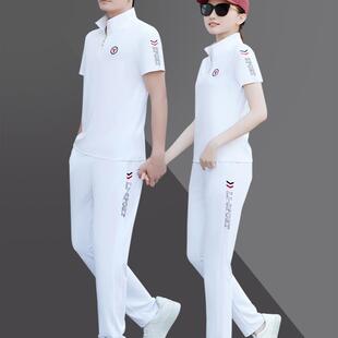 夏季 薄款 匹克企鹅运动套装 男士 韩版 男女情侣运动装 休闲 两件套短袖