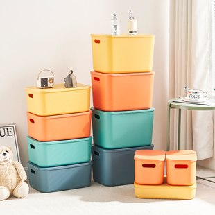 杂物收纳箱玩具零食整理筐衣柜客厅家用桌面储物盒塑料置物箱子