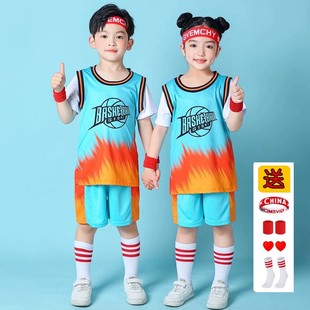 儿童篮球服套装 表演比赛球衣 男女孩定制幼儿园小学生科比24号短袖